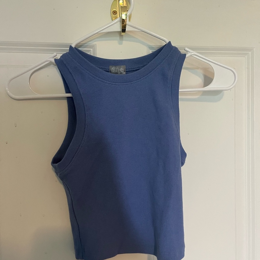 Blue Sleeveless Women's Top